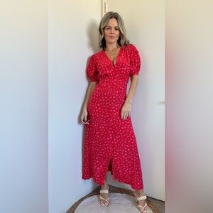 FAITHFULL THE BRAND Bellavista Midi Dress Sunset Floral Print